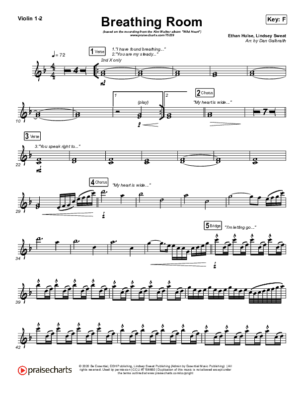 Breathing Room (Live) String Pack (Kim Walker-Smith)