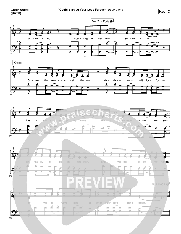 I Could Sing Of Your Love Forever Choir Vocals (SATB) (Shane & Shane)