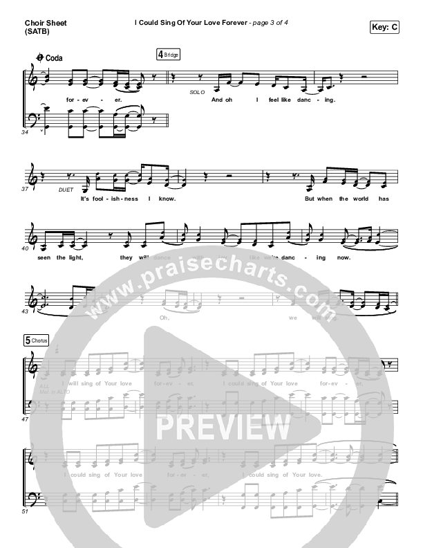 I Could Sing Of Your Love Forever Choir Vocals (SATB) (Shane & Shane)