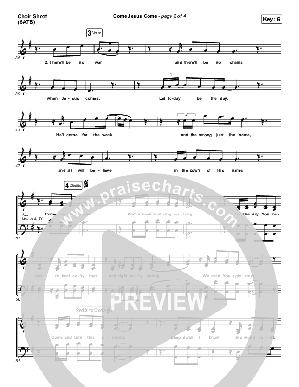 Come Jesus Come Choir Vocals (SATB) (Stephen McWhirter)