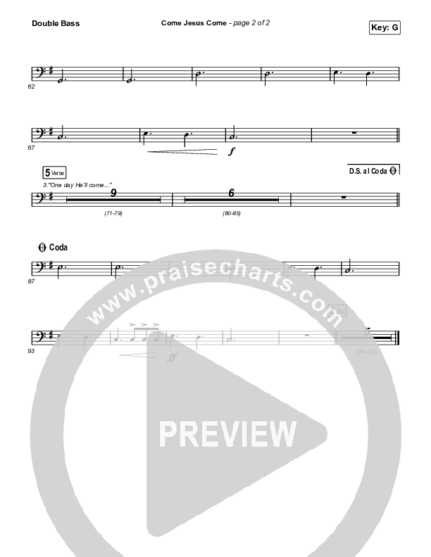 Come Jesus Come String Bass (Stephen McWhirter)