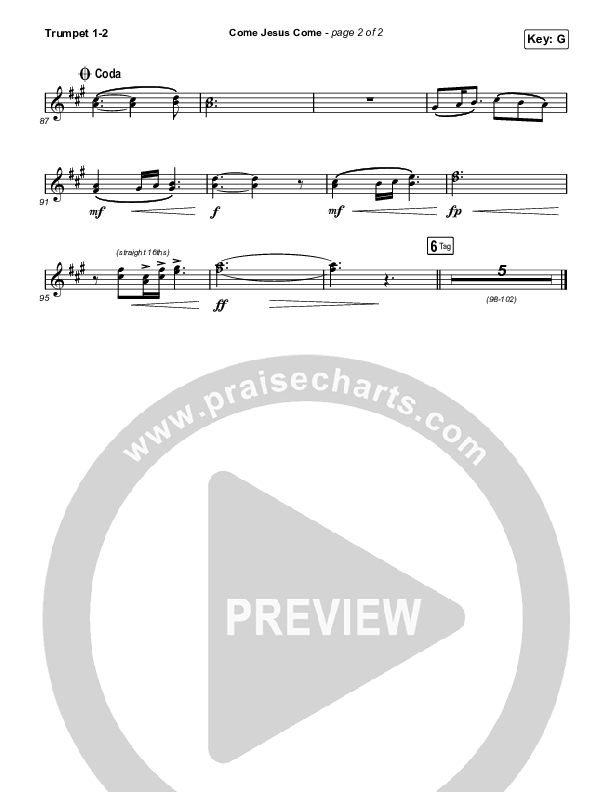 Come Jesus Come Trumpet 1,2 (Stephen McWhirter)