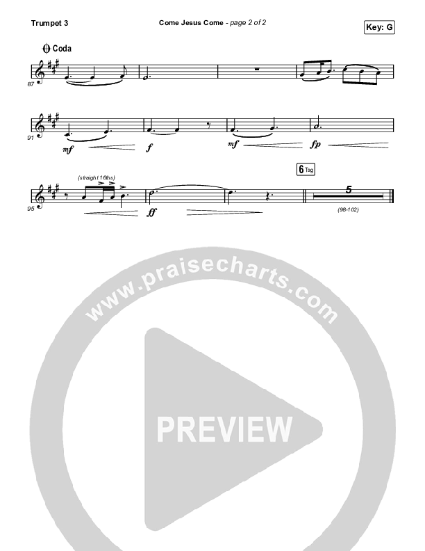 Come Jesus Come Trumpet 3 (Stephen McWhirter)