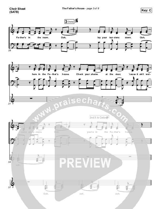 The Father's House Choir Vocals (SATB) (Cory Asbury)