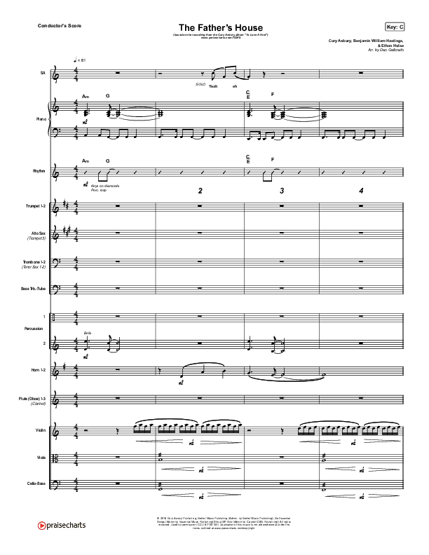 The Father's House Conductor's Score (Cory Asbury)