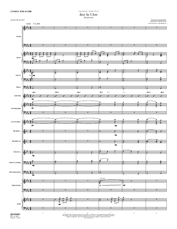 Just As I Am Orchestration (Todd Billingsley)