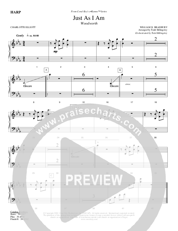 Just As I Am Harp (Todd Billingsley)