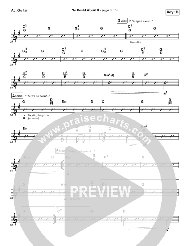 No Doubt About It Acoustic Guitar (We The Kingdom)