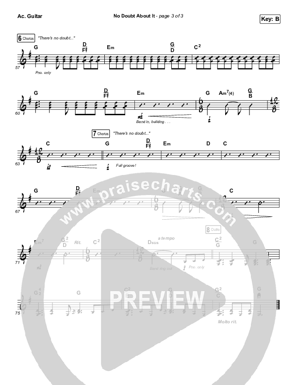 No Doubt About It Acoustic Guitar (We The Kingdom)