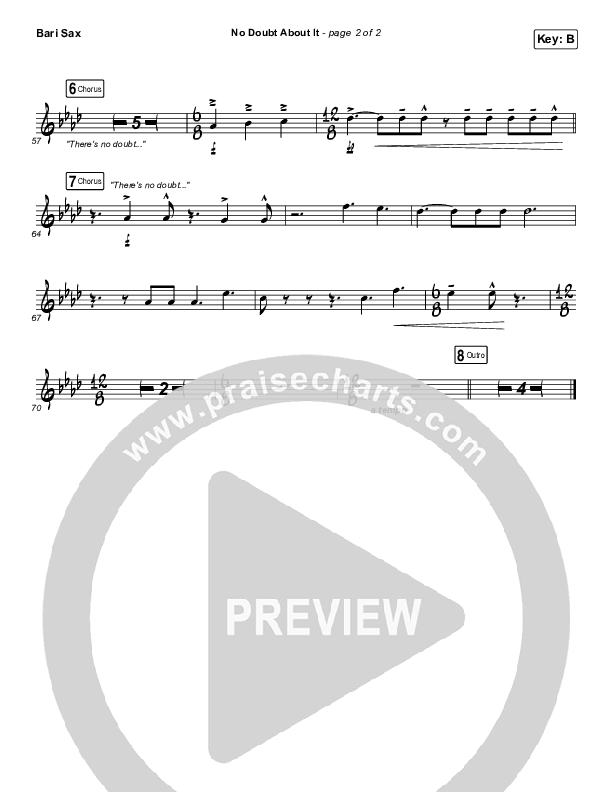 No Doubt About It Bari Sax (We The Kingdom)
