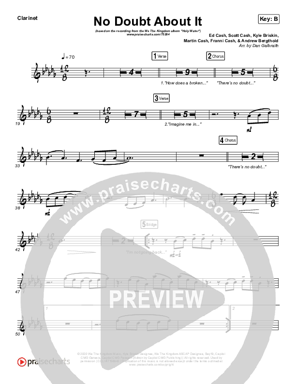 No Doubt About It Wind Pack (We The Kingdom)