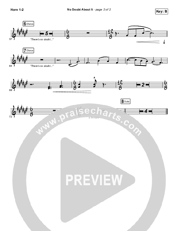 No Doubt About It French Horn 1/2 (We The Kingdom)