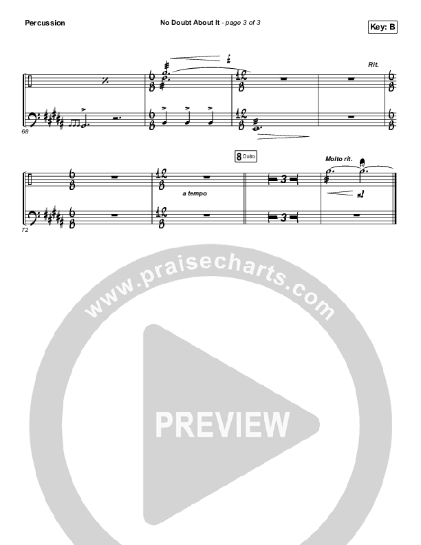 No Doubt About It Percussion (We The Kingdom)