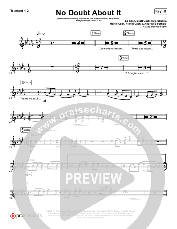 No Doubt About It Brass Pack (We The Kingdom)