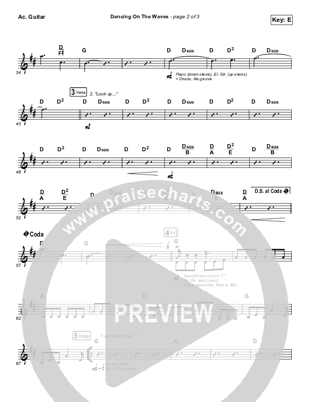 Dancing On The Waves Acoustic Guitar (We The Kingdom)