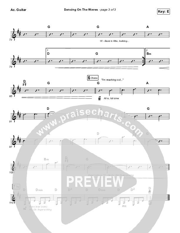 Dancing On The Waves Acoustic Guitar (We The Kingdom)