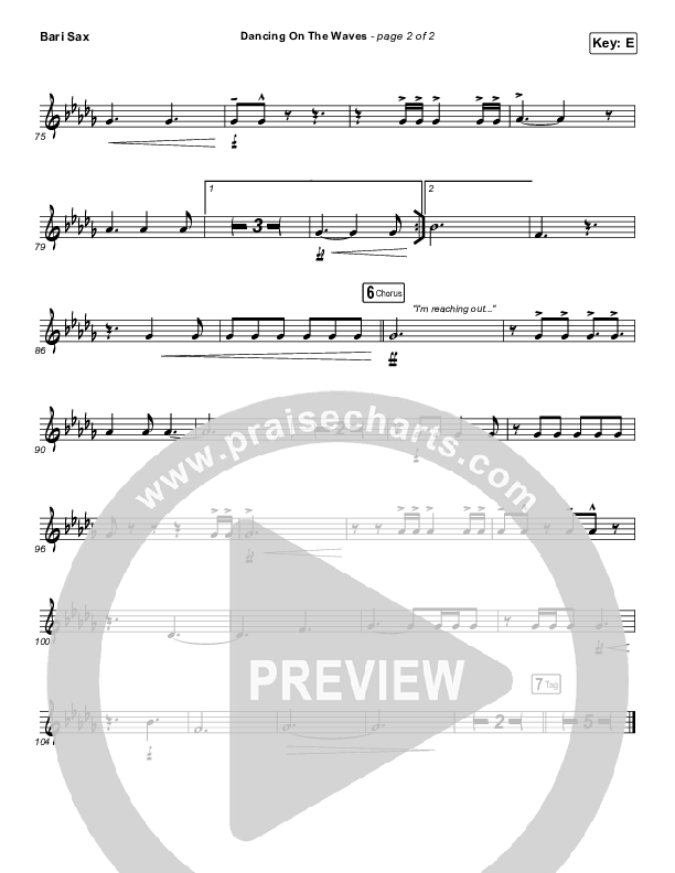 Dancing On The Waves Bari Sax (We The Kingdom)