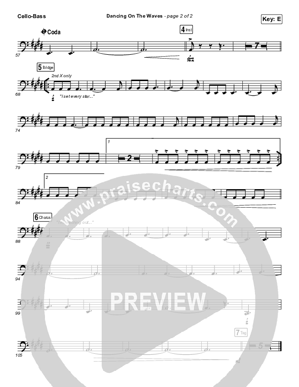 Dancing On The Waves Cello/Bass (We The Kingdom)