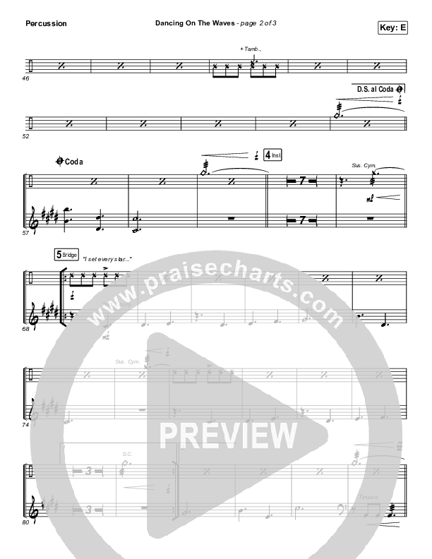 Dancing On The Waves Percussion (We The Kingdom)