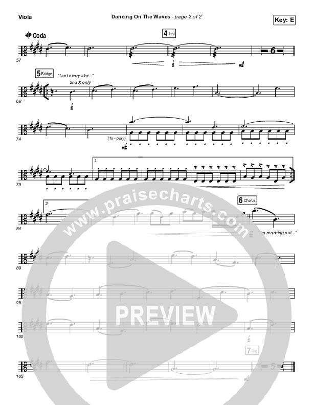 Dancing On The Waves Viola (We The Kingdom)