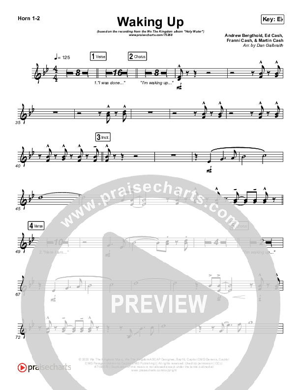 Waking Up Brass Pack (We The Kingdom)