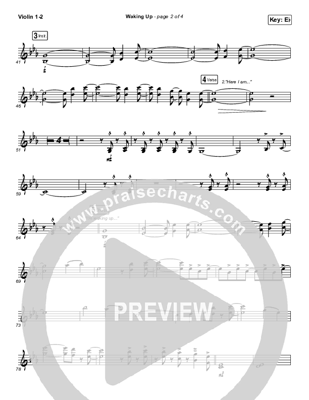 Waking Up Violin 1/2 (We The Kingdom)