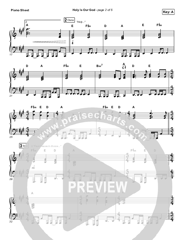 Holy Is Our God Piano Sheet (Austin Stone Worship)