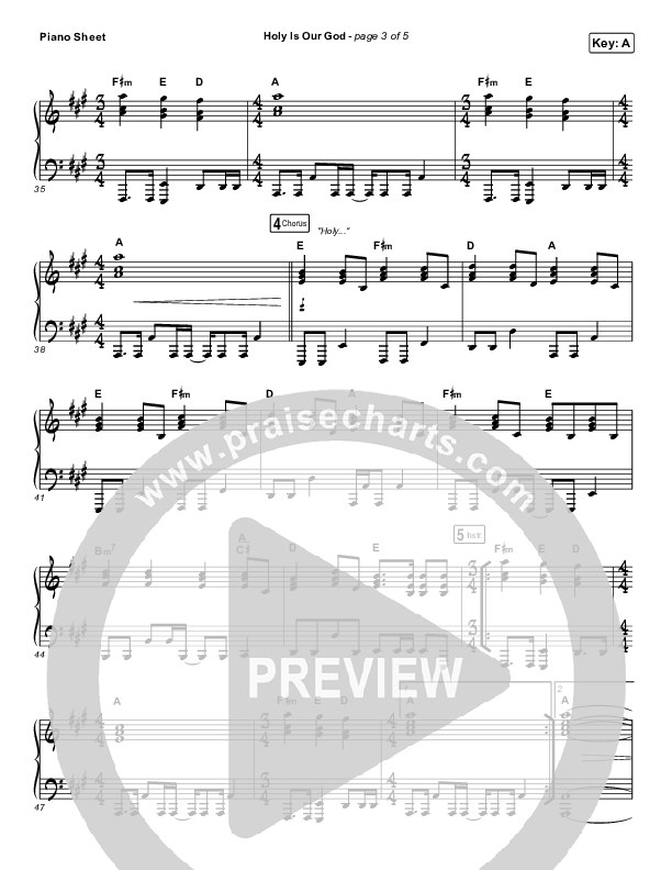 Holy Is Our God Piano Sheet (Austin Stone Worship)