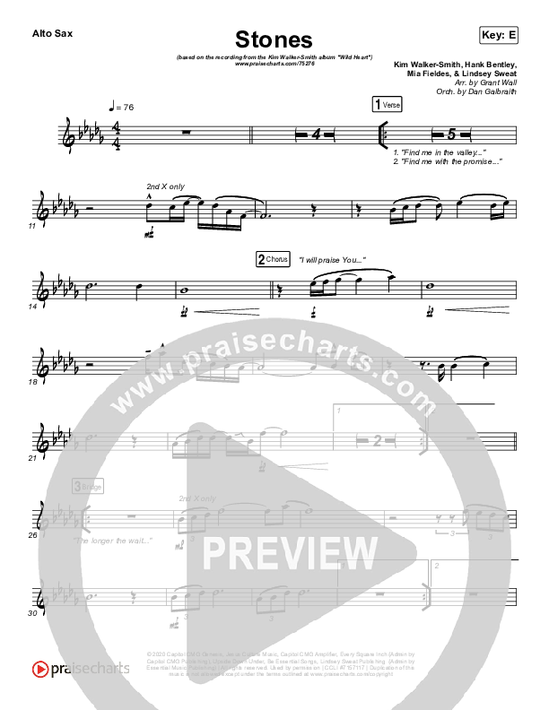 Stones Alto Sax (Kim Walker-Smith)