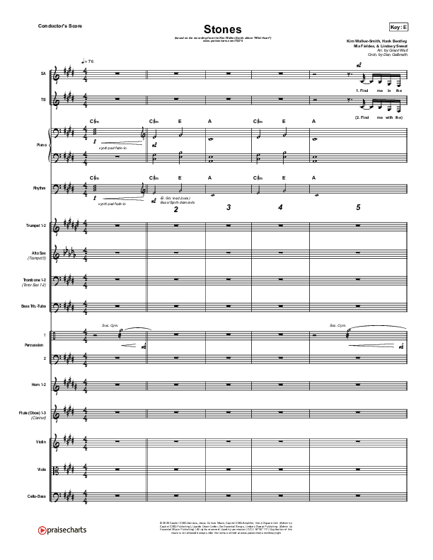 Stones Conductor's Score (Kim Walker-Smith)