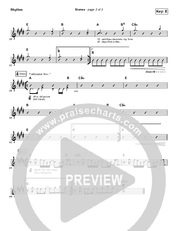 Stones Rhythm Chart (Kim Walker-Smith)