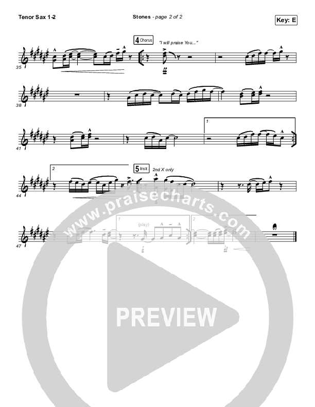 Stones Tenor Sax 1/2 (Kim Walker-Smith)