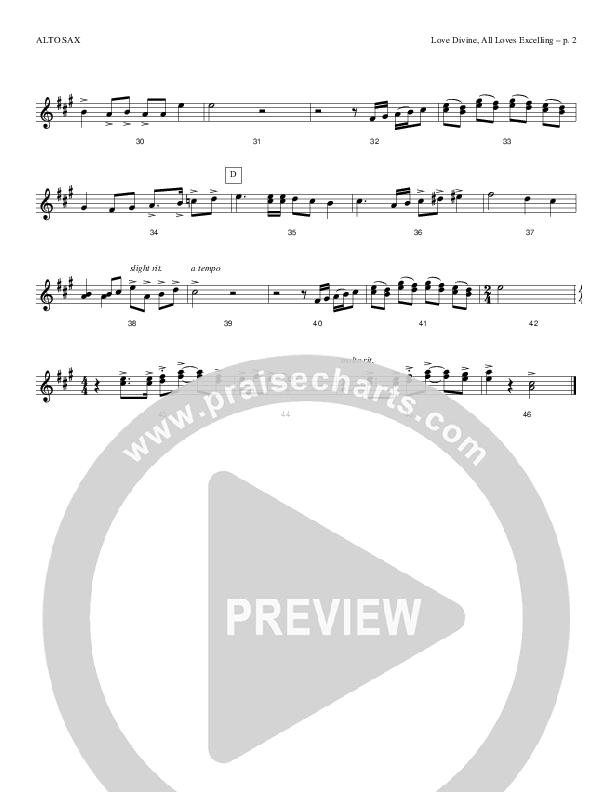 Love Divine All Loves Excelling Alto Sax (Todd Billingsley)