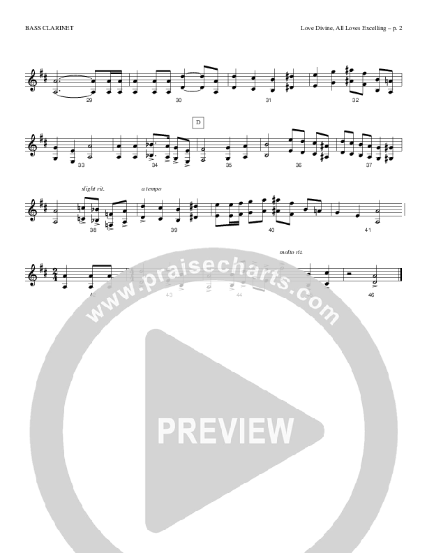 Love Divine All Loves Excelling Bass Clarinet (Todd Billingsley)