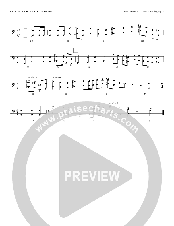 Love Divine All Loves Excelling Cello/Bass (Todd Billingsley)