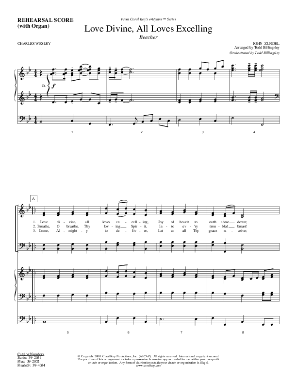 Love Divine All Loves Excelling Orchestration (Todd Billingsley)