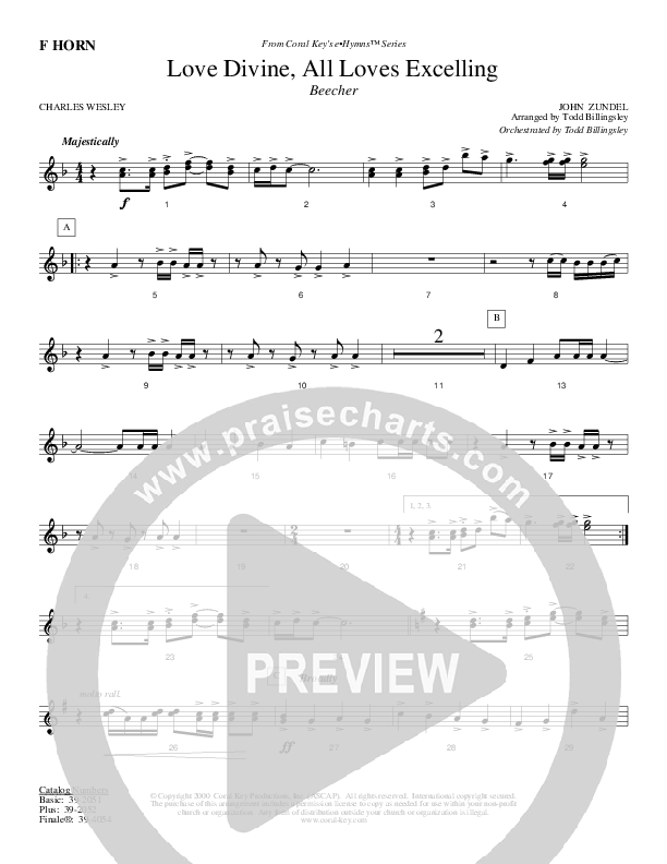 Love Divine All Loves Excelling French Horn (Todd Billingsley)