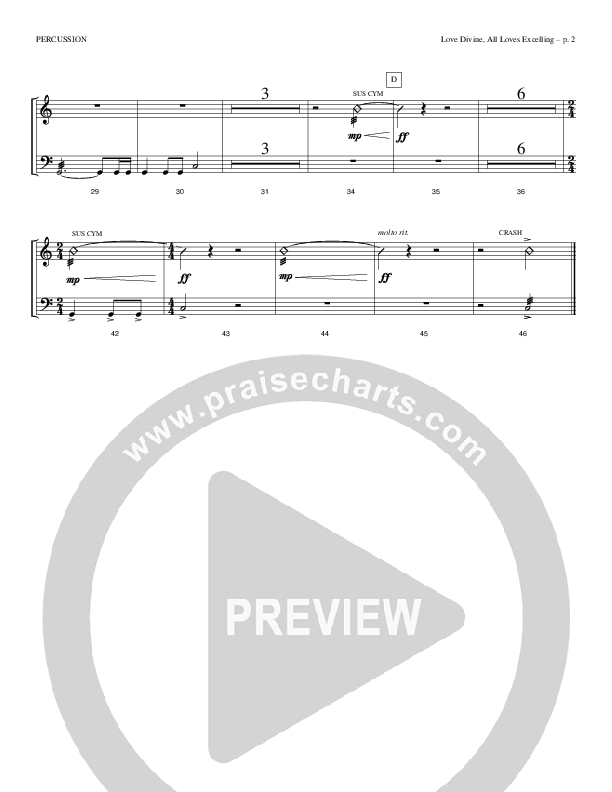 Love Divine All Loves Excelling Percussion (Todd Billingsley)