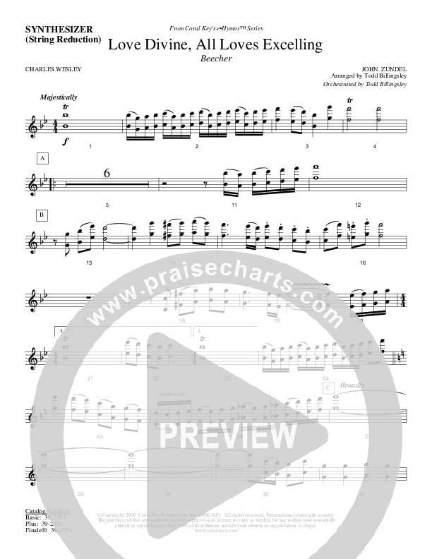 Love Divine All Loves Excelling Synth Strings (Todd Billingsley)