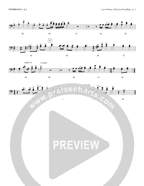 Love Divine All Loves Excelling Trombone 1/2 (Todd Billingsley)