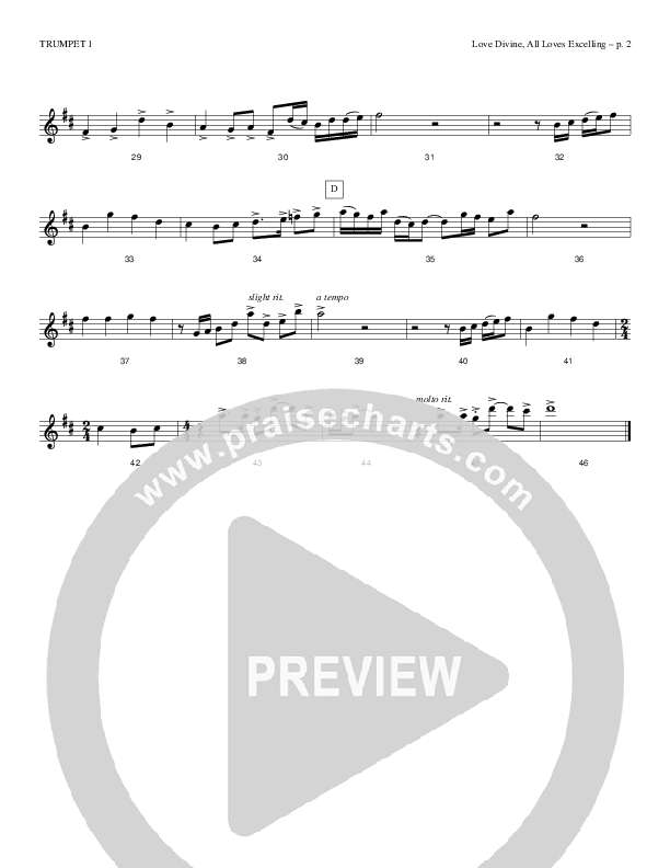 Love Divine All Loves Excelling Trumpet 1 (Todd Billingsley)