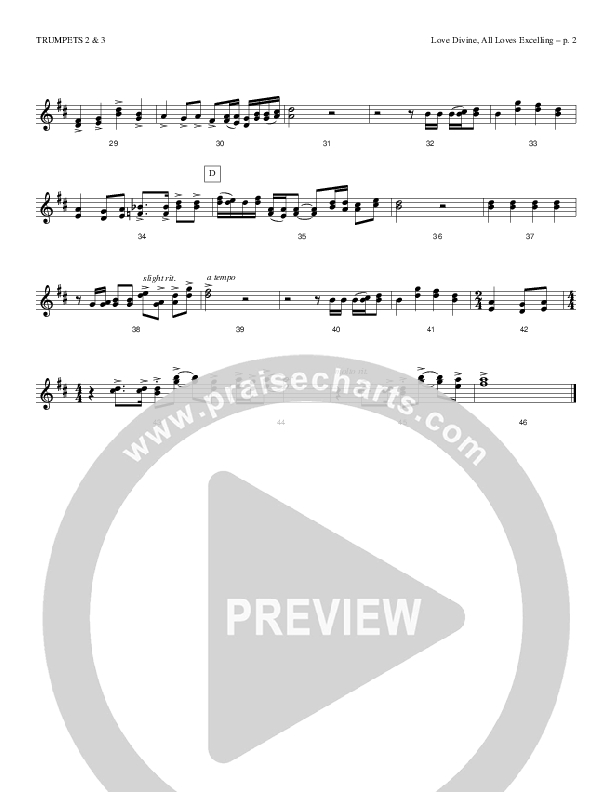 Love Divine All Loves Excelling Trumpet 2/3 (Todd Billingsley)