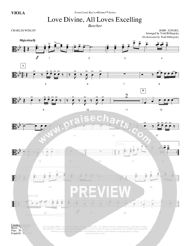 Love Divine All Loves Excelling Viola (Todd Billingsley)