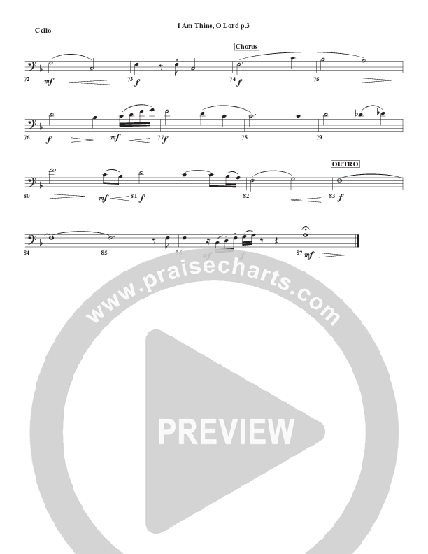 I Am Thine O Lord Cello (Chris Emert)