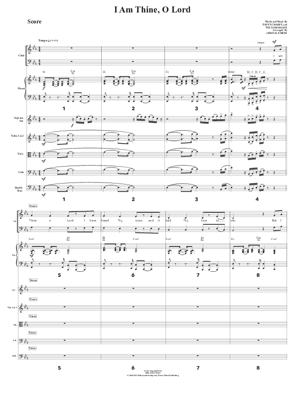 I Am Thine O Lord Conductor's Score (Chris Emert)