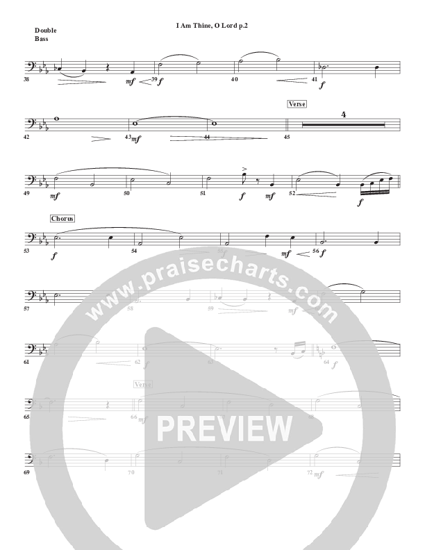 I Am Thine O Lord Double Bass (Chris Emert)