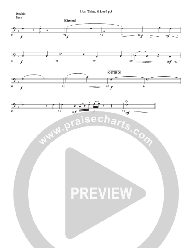 I Am Thine O Lord Double Bass (Chris Emert)