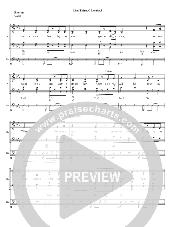 I Am Thine O Lord Rhythm/Vocal (Chris Emert)