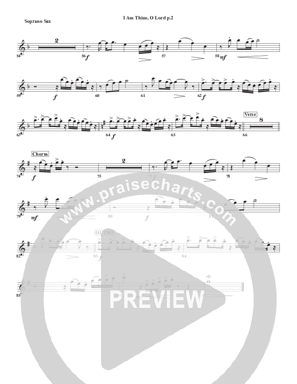 I Am Thine O Lord Soprano Sax (Chris Emert)