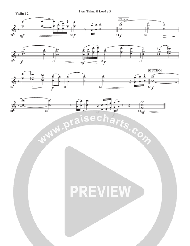 I Am Thine O Lord Violin 1/2 (Chris Emert)